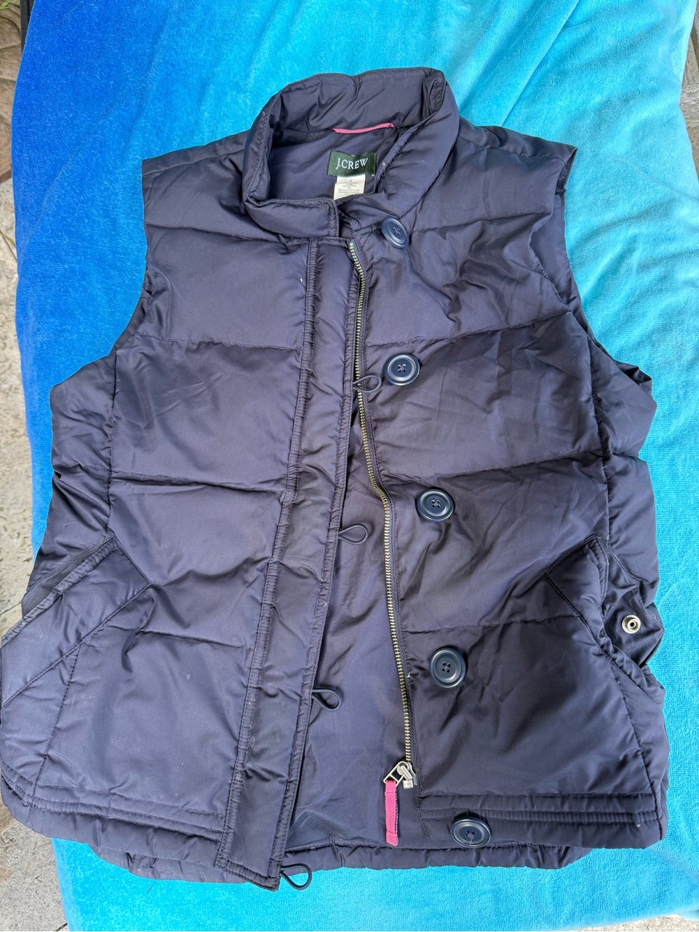 J. Crew Black Quilted Down-Blend Jacket